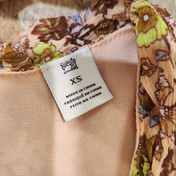 Scotch & Soda V Neck Boho Floral Mini Dress, Womens XS nwot - Picture 6 of 9